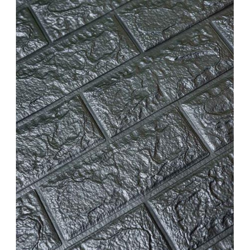 Самоклеюча декоративна 3D панель Loft-Expert під сіру срібну цеглу 700x770x5 мм