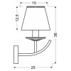 Бра Candellux Valencia 15x36 см Прозоро-сріблястий (21-84418)