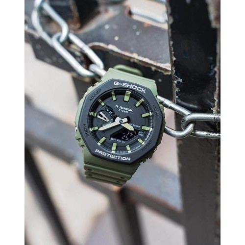 Наручний годинник Casio G-SHOCK GA-2110SU-3AER Хакі Наручний годинник Casio G-SHOCK GA-2110SU-3AER Хакі