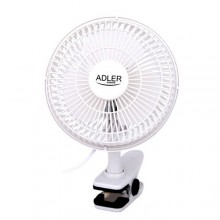 Настільний вентилятор Adler AD 7317 з прищіпкою Білий