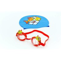 Набір для плавання дитячий окуляри та шапочка ARENA WORLD AR-92295-20 Red (ZA04093)