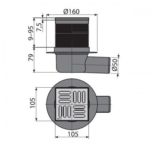 Трап зливний Alcaplast APV31