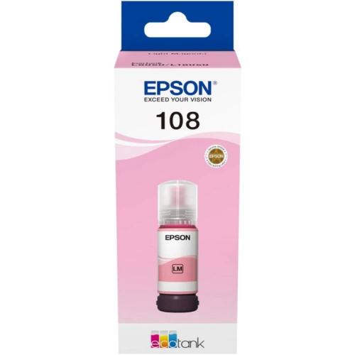Контейнер з чорнилом Epson 108 70 мл Light Magenta L8050/18050 C13T09C64A (10919) Контейнер з чорнилом Epson 108 70 мл Light Magenta L8050/18050 C13T09C64A (10919)