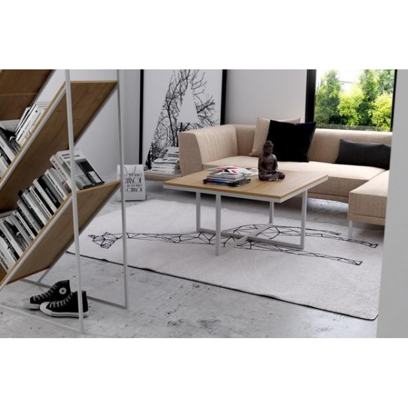 Кавовий журнальний столик у стилі Loft NS-611 500x600x600 мм Белый