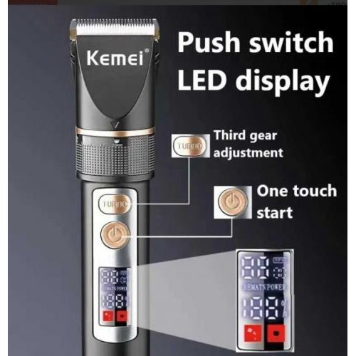 Машинка для стрижки Kemei LFJ-KM-5073 3 насадки Чорний (2390000002) Машинка для стрижки Kemei LFJ-KM-5073 3 насадки Чорний (2390000002)