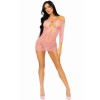 Сукня-сітка з сердечками Leg Avenue Heart net mini dress Pink, зав’язки, відкриті плечі, one size в інтернет супермаркеті PbayMarket!