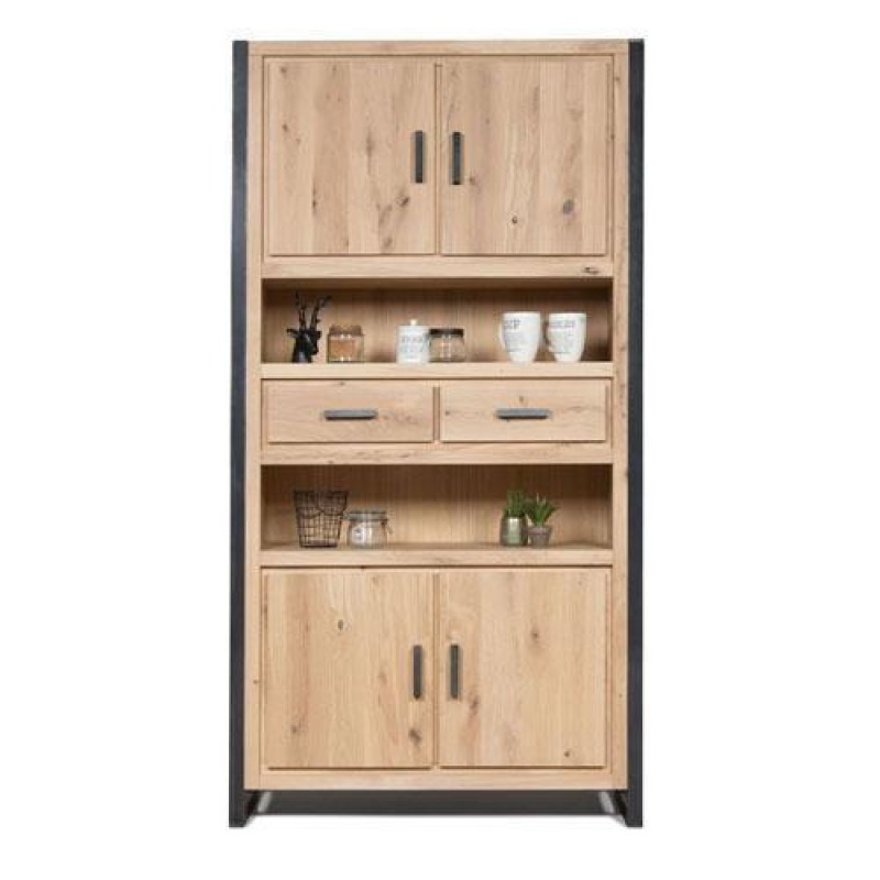 Шафа для зберігання в стилі Loft NS-2217 2130x1100x450 мм Черный