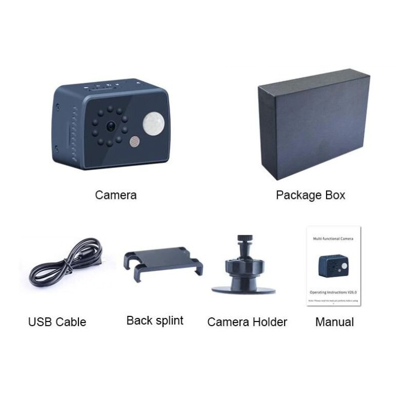 Міні камера з датчиком руху і записом з нічним баченням MD20, відеореєстратор з записом на флешку 30 днів