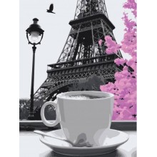 Картина за номерами Art Craft Кава в Парижі 40*50 см Різнокольоровий (11208-AC)