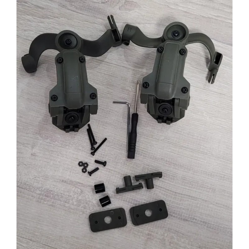 Тактичне кріплення чебурашки для навушників на шолом ARM Next S40 Оливковий