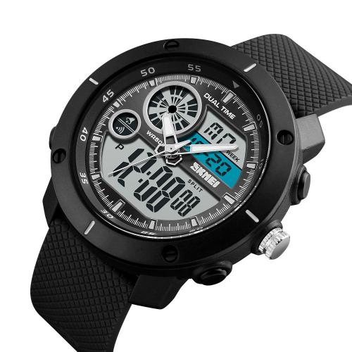 Чоловічий наручний годинник Skmei 1361 Black 1361BK (17142-hbr) Чоловічий наручний годинник Skmei 1361 Black 1361BK (17142-hbr)