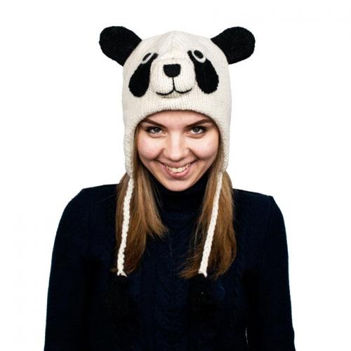 Шапка з вушками Kathmandu Animals Panda Оно size Білий + Чорний (22951) в інтернет супермаркеті PbayMarket!