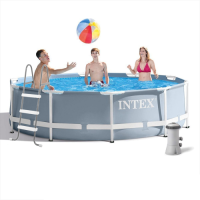 Каркасний басейн Intex 26700-5, 305 x 76 см (2006 л/год, драбина, тент, підстилка)
