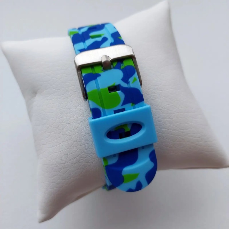 Дитячий спортивний наручний годинник Skmei Kids 1548 Світло-синій камуфляж