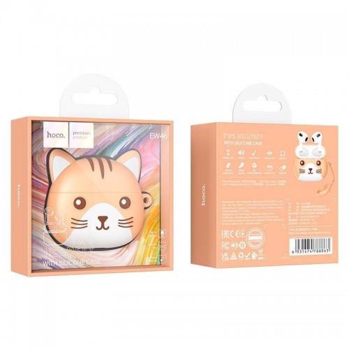 Дитячі бездротові навушники в кейсі HOCO Cat EW46 Bluetooth Orange