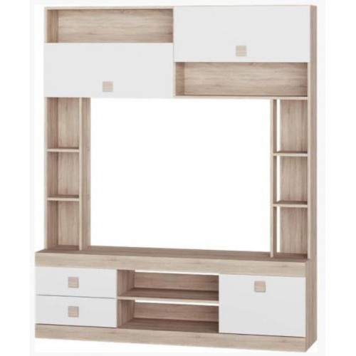 Стінка в гостину Еверест Соната Сонома з білим (Son-26) Стінка в гостину Еверест Соната Сонома з білим (Son-26)