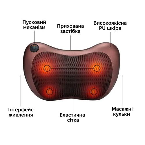 Масажна подушка Inspire SL-898 10x30x20 см Brown Масажна подушка Inspire SL-898 10x30x20 см Brown