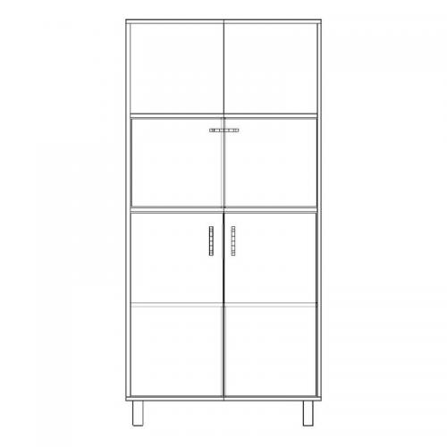 Шафа-Пенал Тиса Мебель ШС-845 Дуб сонома 166x35x80 см