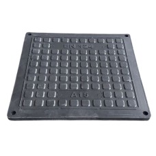 Кришка люка каналізаційного квадратного легкого 600*600 мм (А15) 4 т чорний Воюс