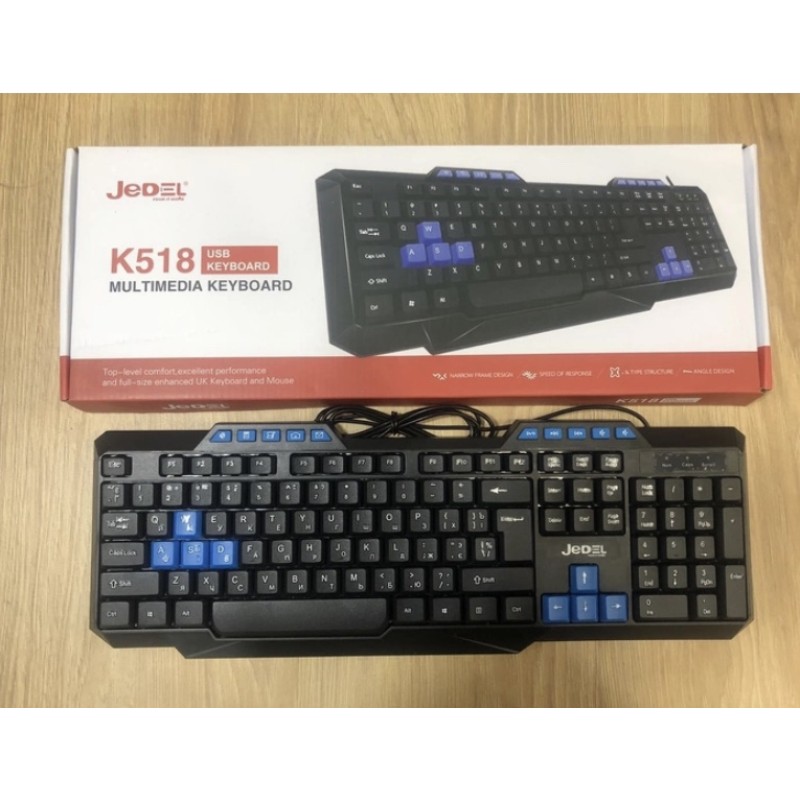 Клавіатура для комп'ютера провідна JEDEL KB-518 Чорна