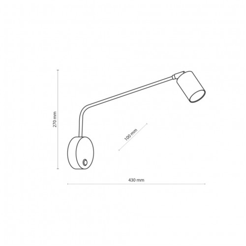 Бра TK Lighting Logan 43x27 см Білий (TK4744)