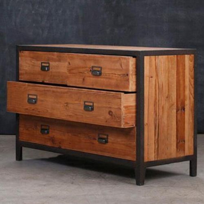 Комод Loft NS-270 930x1100x400 мм Чорний