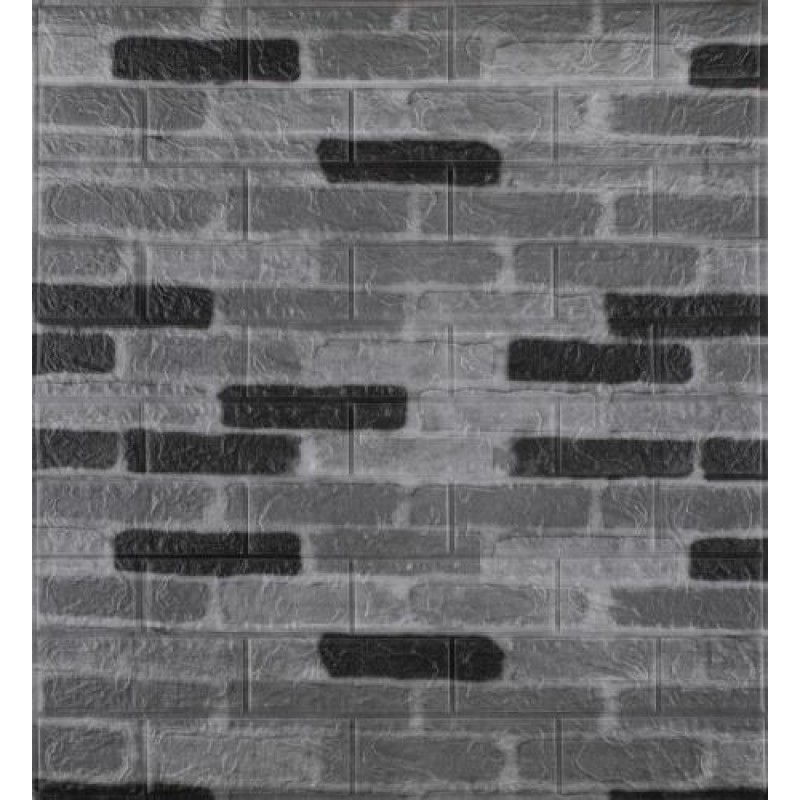 Самоклеюча декоративна 3D панель під катеринославську цеглу 3D Loft 700x770x3 мм Сірий (342-3)