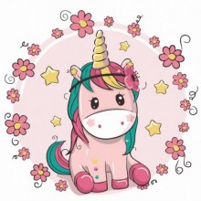 Розпис на полотні Art Craft Єдиноріжка в квітах 15504-AC 30х30 см