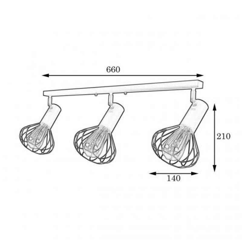 Світильник лофт настінно-стельовий MSK Electric Lotus NL 14151-3 WH