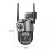 IP камера відеоспостереження RIAS SC03-4G Wi-Fi 2 об'єктива 4MP+4MP вулична з віддаленим доступом