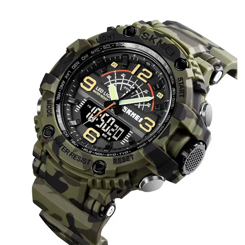 Чоловічий спортивний наручний годинник Skmei 1617 Камуфляж