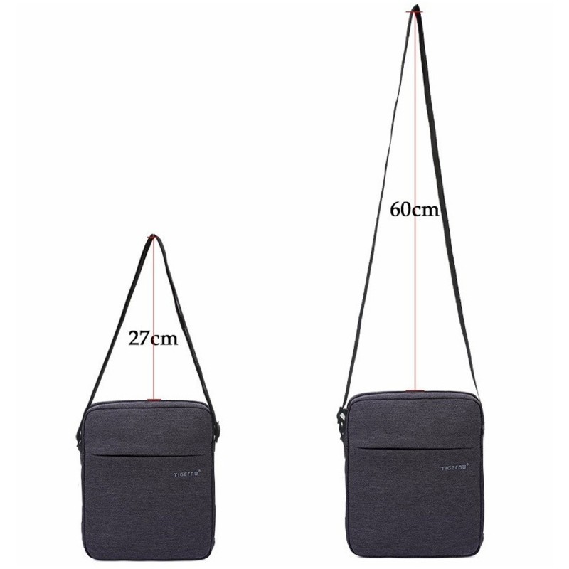 Сумка міська через плече Tigernu T-L5102 для планшета до 9.6'' 2 л 26х21х6 см Сірий (17187-hbr)