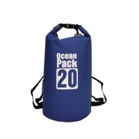 Водонепроникна сумка рюкзак гермомішок з шлейкою на плече Ocean Pack 20 л Blue (55358215391)