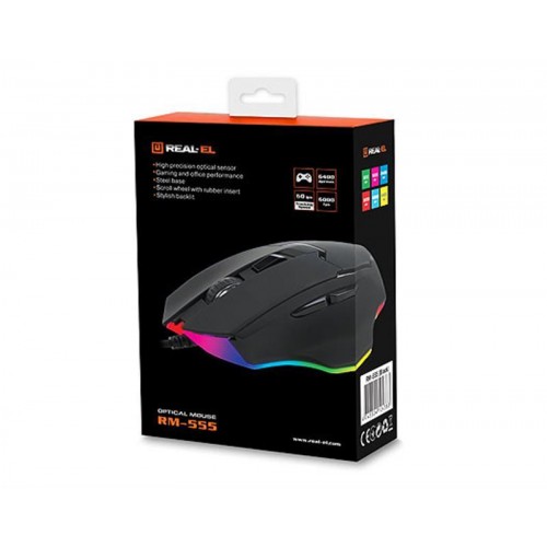 Миша REAL-EL RM-555 Black USB в інтернет супермаркеті PbayMarket!