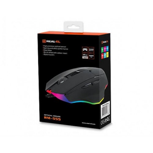 Миша REAL-EL RM-555 Black USB в інтернет супермаркеті PbayMarket!