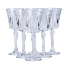 Набір келихів для вина на високій ніжці з товстого скла TS Kitchen 6 штук 150 мл прозорий (HP4164)