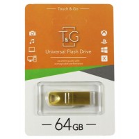 Флеш-накопичувач USB 64GB T&G 117 Metal Series Gold (TG117GD-64G)