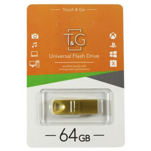 Флеш-накопичувач USB 64GB T&G 117 Metal Series Gold (TG117GD-64G) в інтернет супермаркеті PbayMarket!