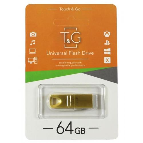 Флеш-накопичувач USB 64GB T&G 117 Metal Series Gold (TG117GD-64G) в інтернет супермаркеті PbayMarket!