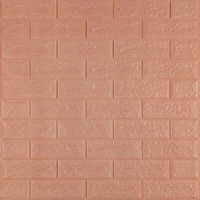 Самоклеюча стінова 3D панель Sticker Wall SW-00001716 під цеглу каву з молоком 700х770х3 мм
