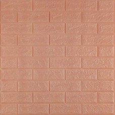 Самоклеюча стінова 3D панель Sticker Wall SW-00001716 під цеглу каву з молоком 700х770х3 мм