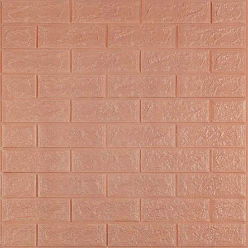 Самоклеюча стінова 3D панель Sticker Wall SW-00001716 під цеглу каву з молоком 700х770х3 мм