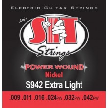 Струни для електрогітари SIT SITS942 Extra Light Power Wound Nickel Electric Guitar Strings 9/42