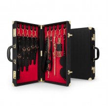 Набір для BDSM Bedroom Fantasies: Bondage Suitcase 13 Pcs - Cow Leather