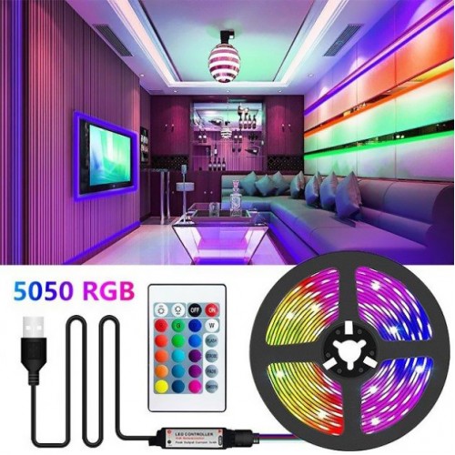 Світлодіодний стрічка з пультом UKC LED RGB 5050 Bluetooth