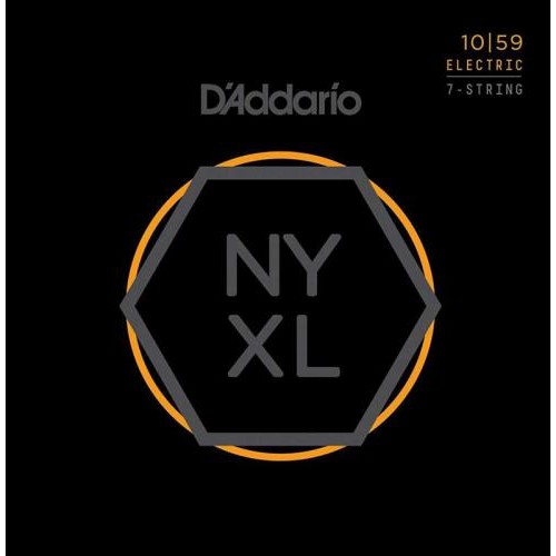 Струни для електрогітари D'Addario NYXL1059 Nickel Wound Regular Light Electric Guitar 7-Strings 10/59 Струни для електрогітари D'Addario NYXL1059 Nickel Wound Regular Light Electric Guitar 7-Strings 10/59