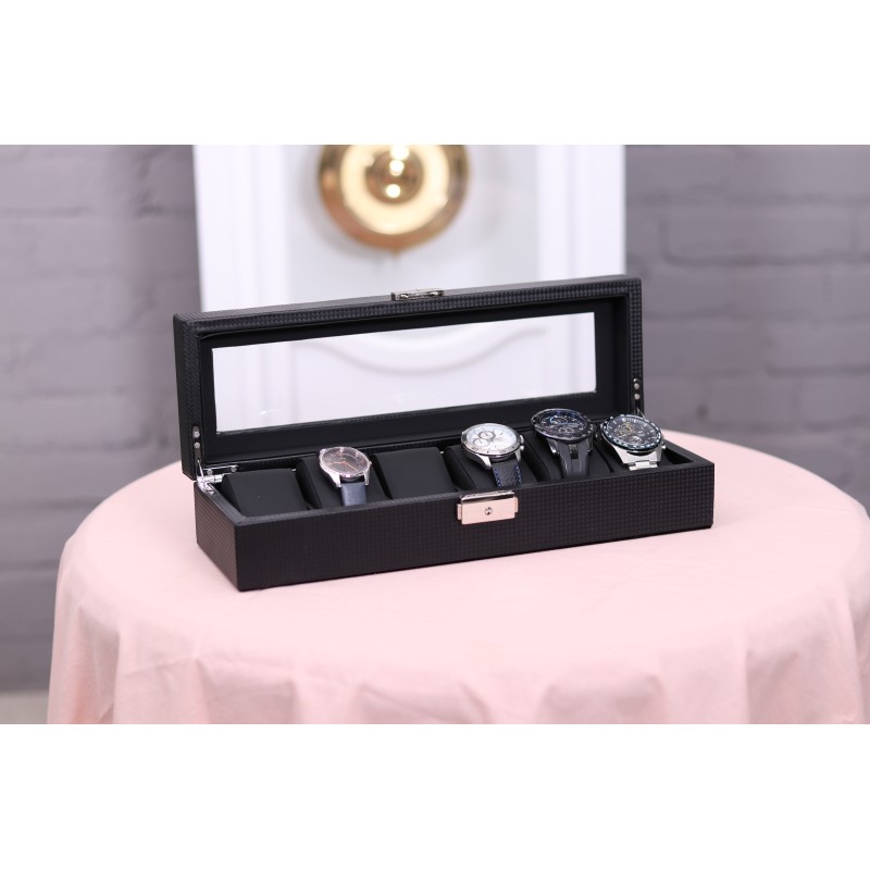 Шкатулка для зберігання годинників Craft 6PU.CRB.BL 30х20х8 cм Чорний