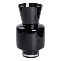 Ваза декоративна скляна Flower Season Хайтек 31 см Чорний (HP-10-33)