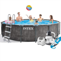 Каркасний басейн Intex 26742-11, 457 x 122 см (7 г/год, 7 900 л/год, драбина, тент, підстилка, набір для догляду)