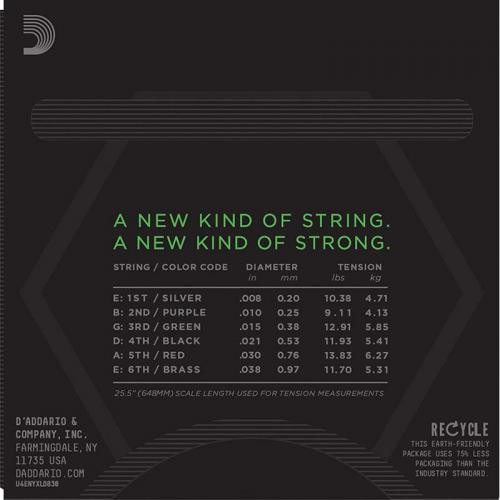 Струни для електрогітари D'Addario NYXL0838 Nickel Wound Extra Super Light Electric Guitar Strings 8/38 Струни для електрогітари D'Addario NYXL0838 Nickel Wound Extra Super Light Electric Guitar Strings 8/38
